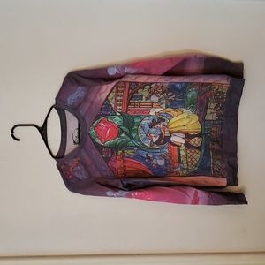 Disney | Beauty and the Beast Stained Glass Long-Sleeve | Juniors S